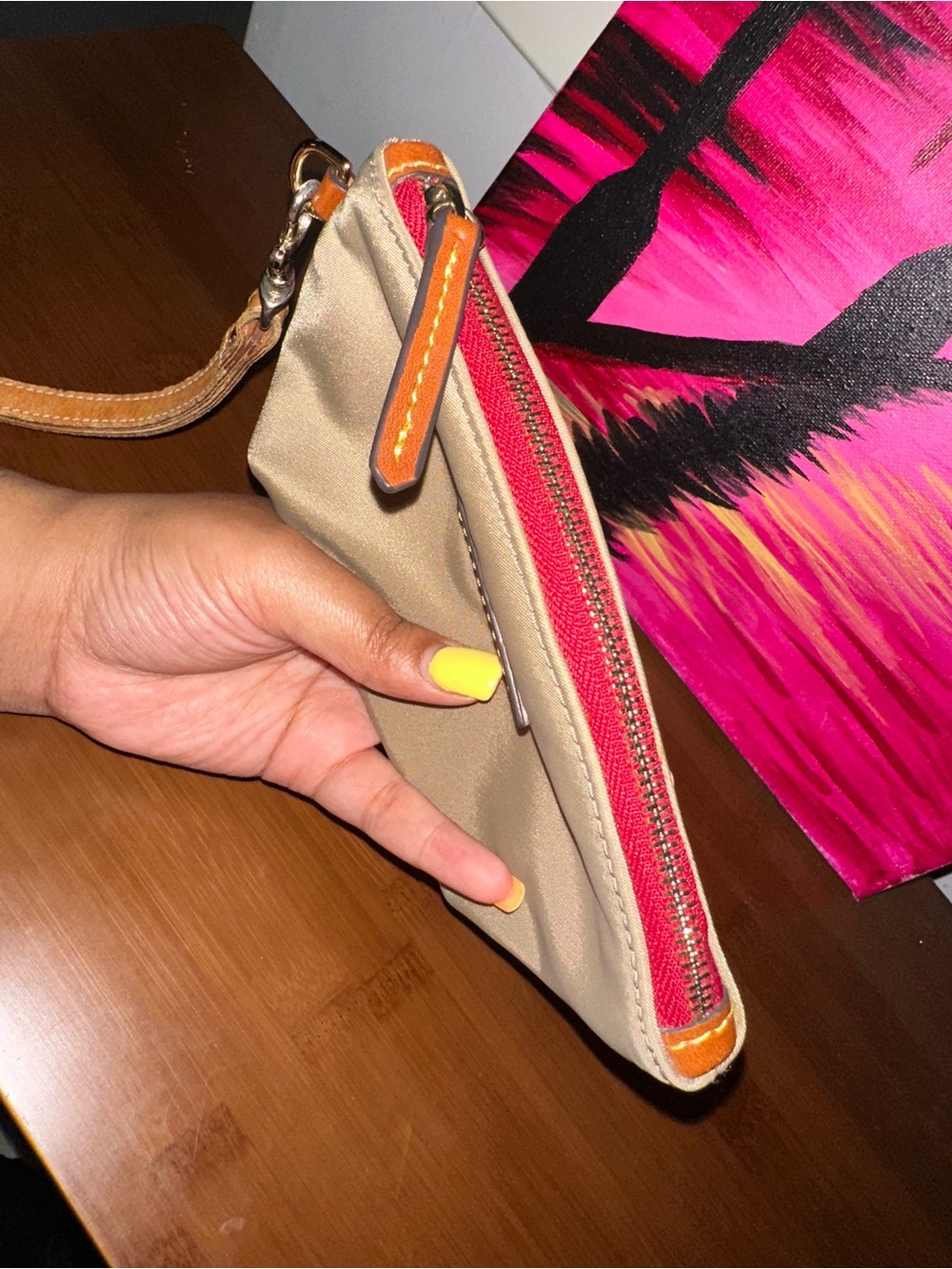 Dooney and Bourke Tan Wristlet Pouch - Picture 8 of 8